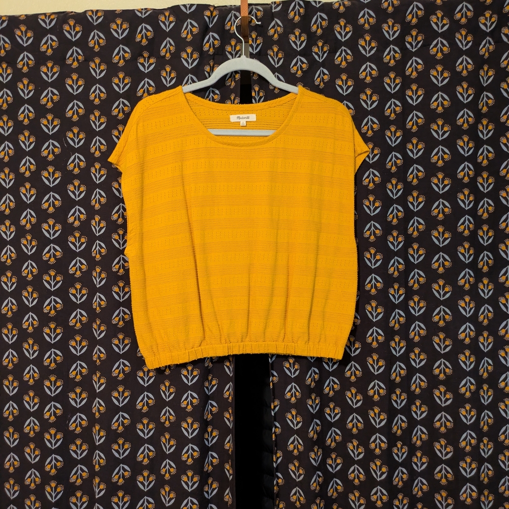 Madewell Mustard Yellow Blouse